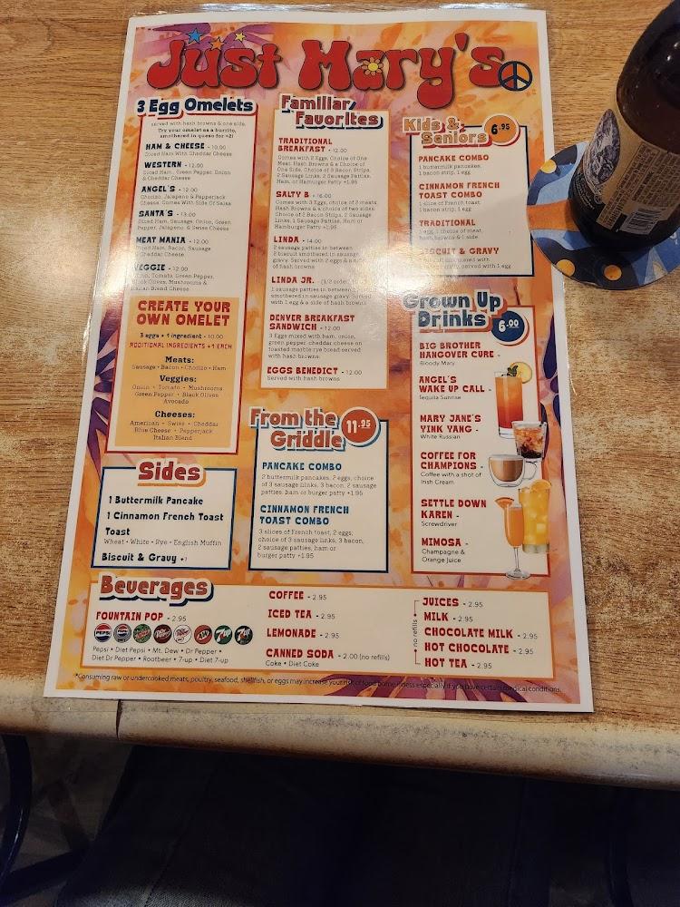 Just Mary's Menu image 3